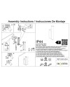 ANTIGA * APLIQUE LED IP44 4000K 8W NEGRO